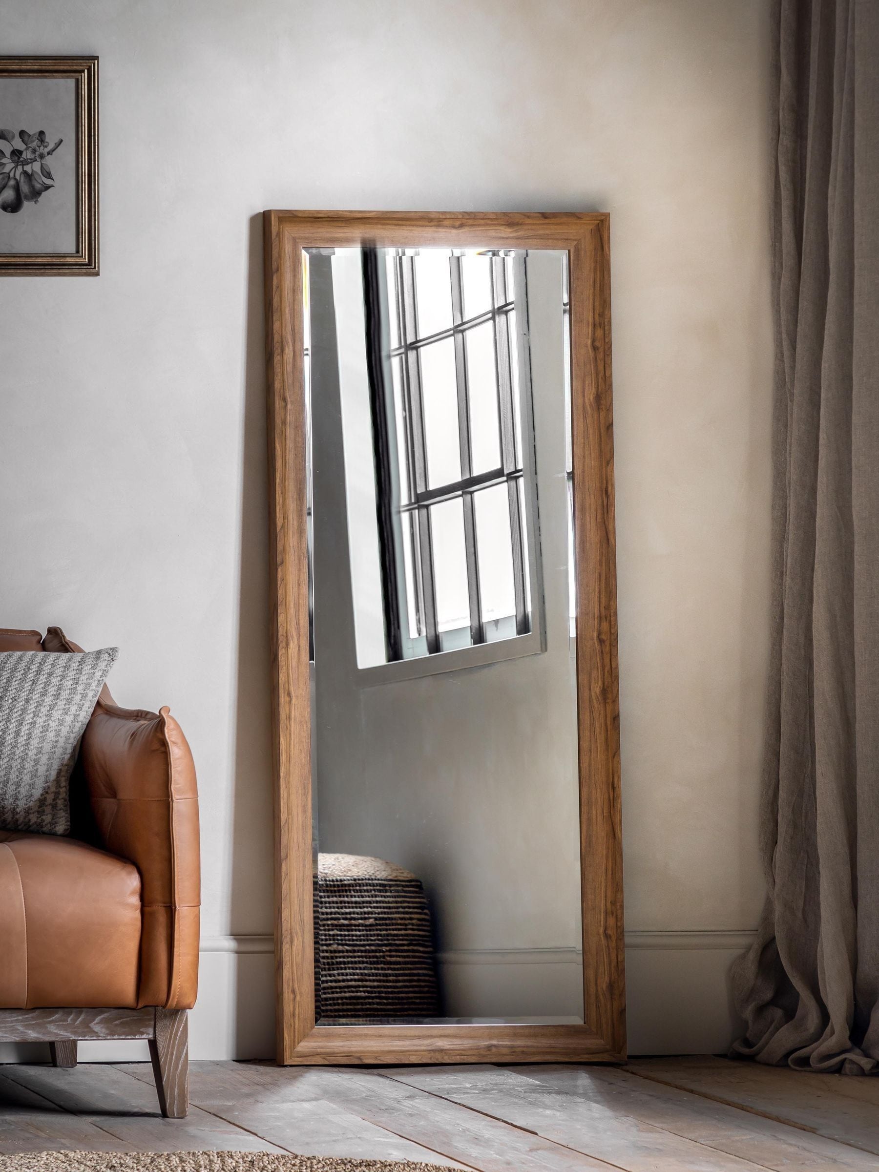 Gallery Home Light Wood Fraisner Leaner Mirror