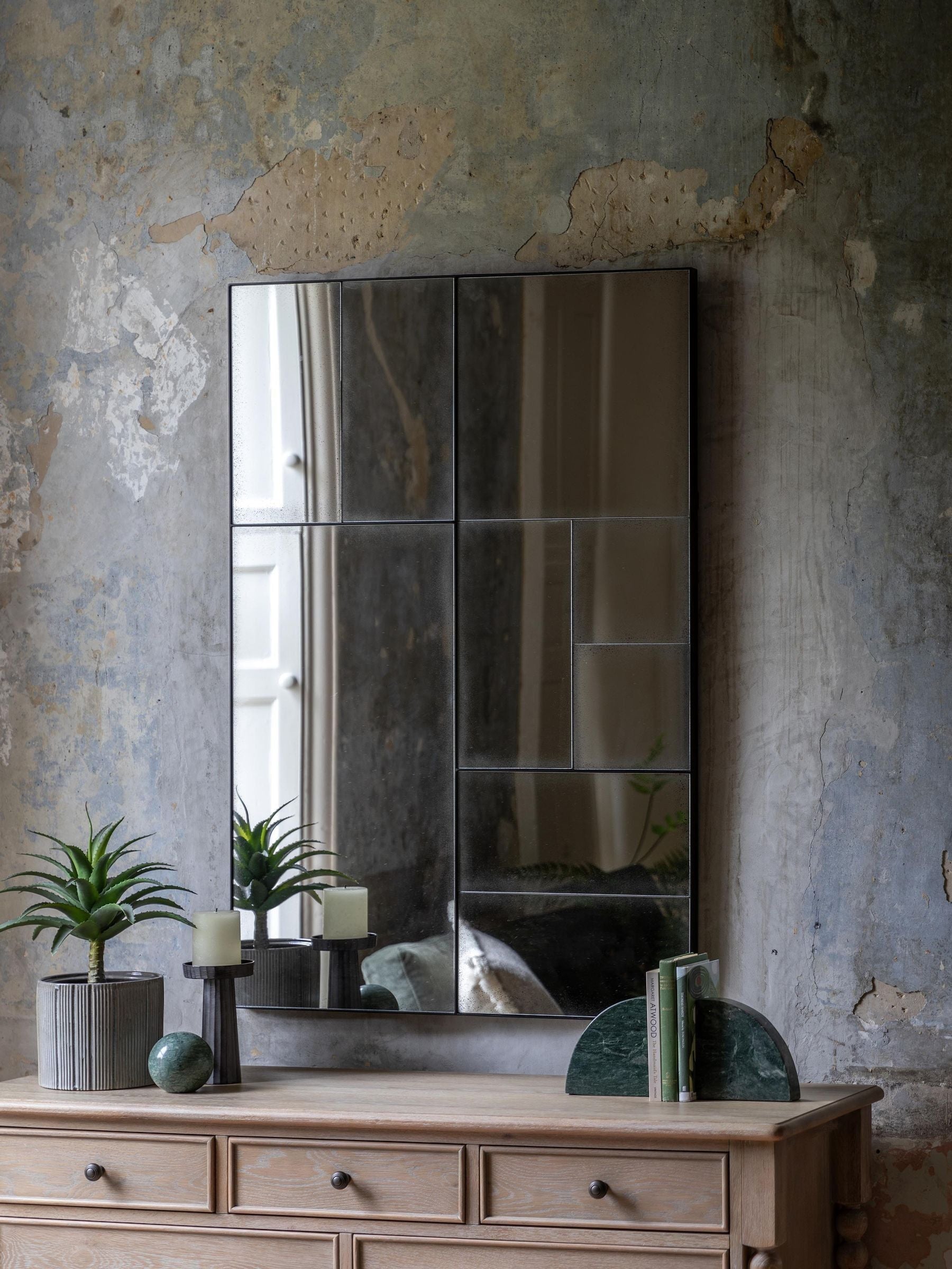 Gallery Home Black Broadwood Antique Mirror 122cm x 81cm, UK version