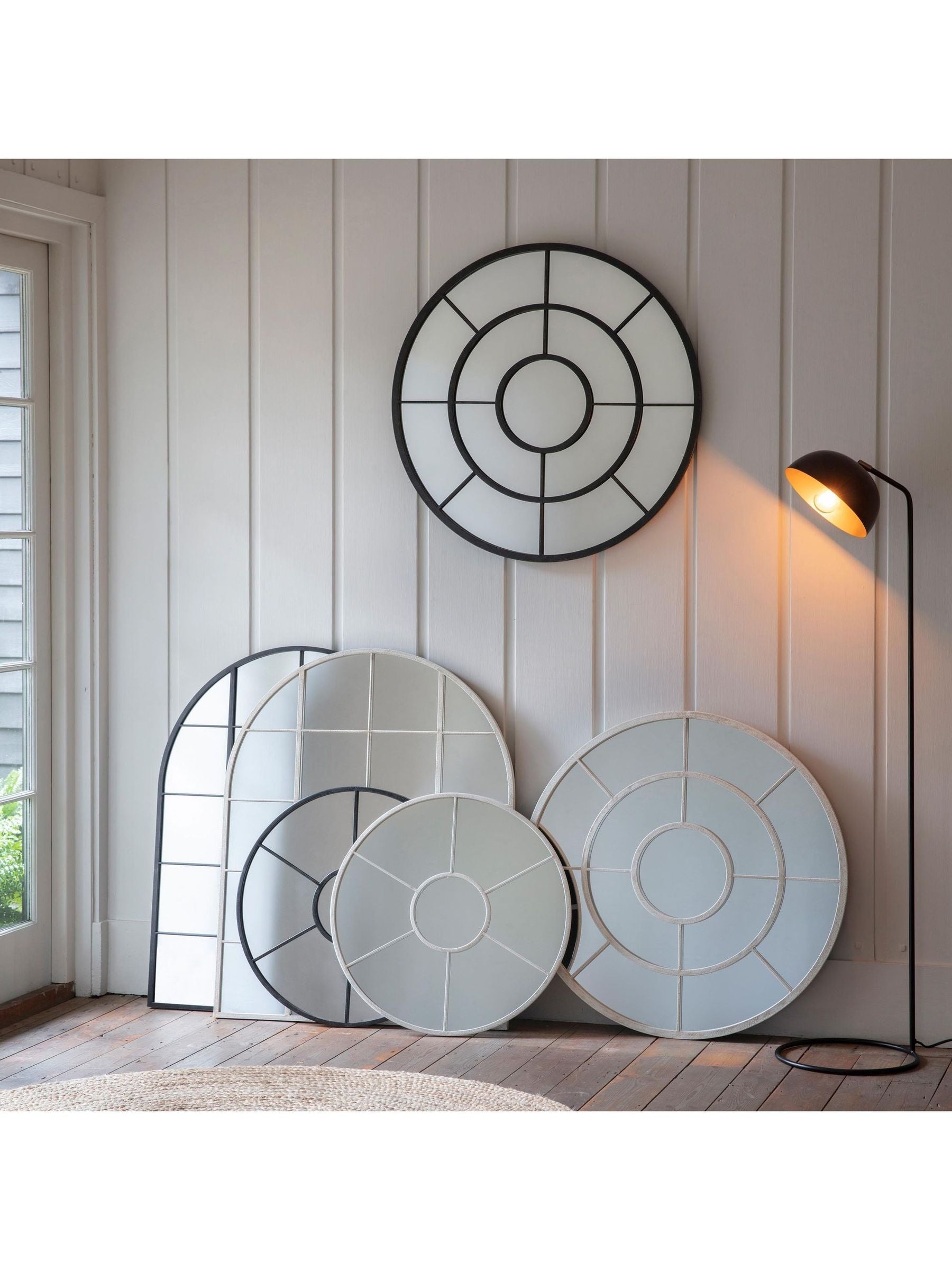 Gallery Home Hampford Arch Mirror Black 95cm, UK version
