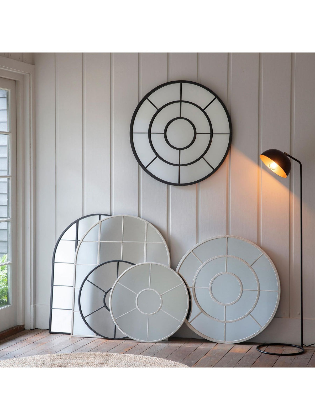Gallery Home Hampford Arch Mirror Black 95cm, UK version