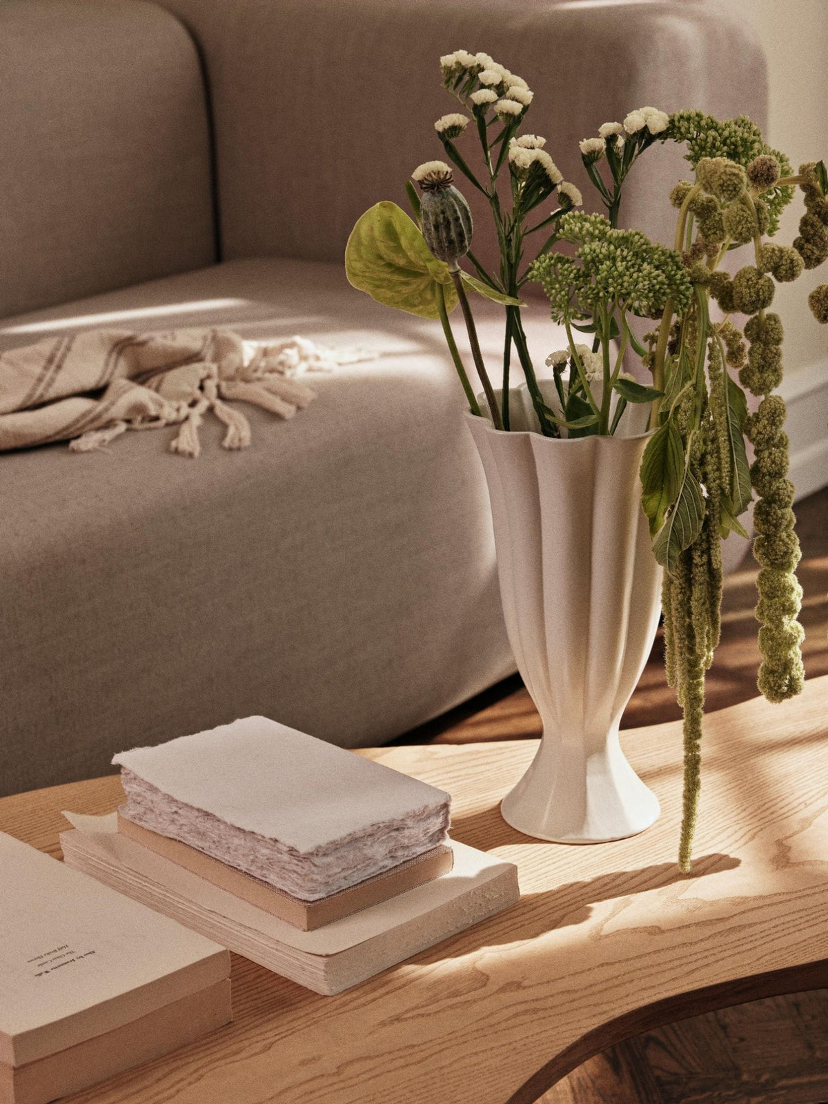 Broste Copenhagen Cream Heli Vase