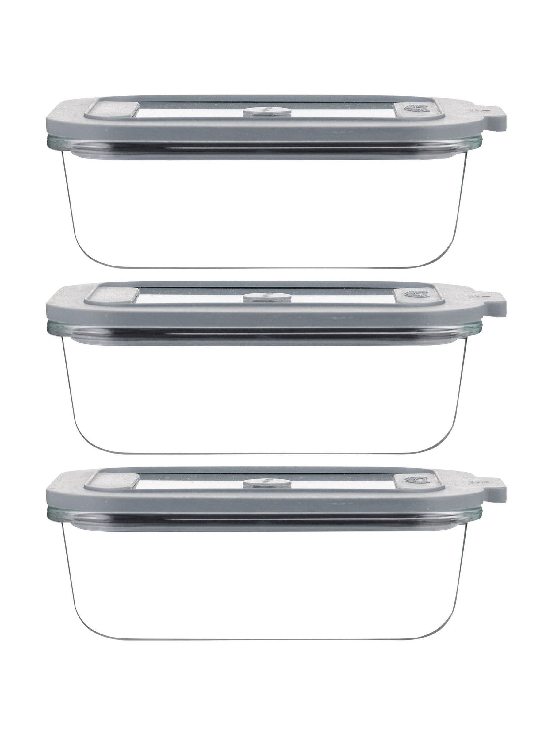 Kilner Clear Fresh Storage 0.63L glass storage containers set of 3, UK version
