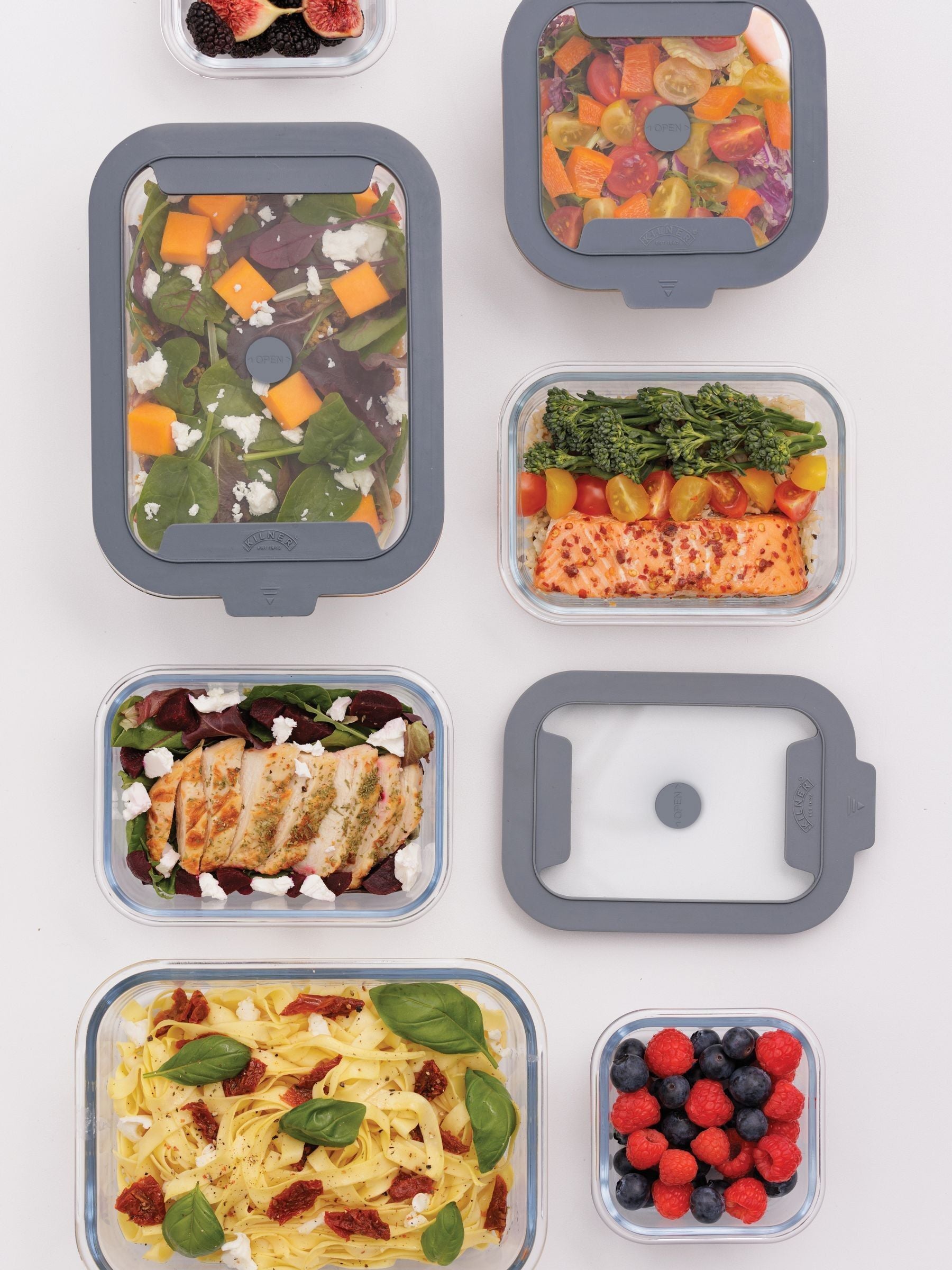 Kilner Set of 4 Clear Fresh Storage 0.8L