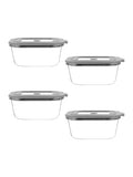 Kilner Set of 4 Clear Fresh Storage 0.8L