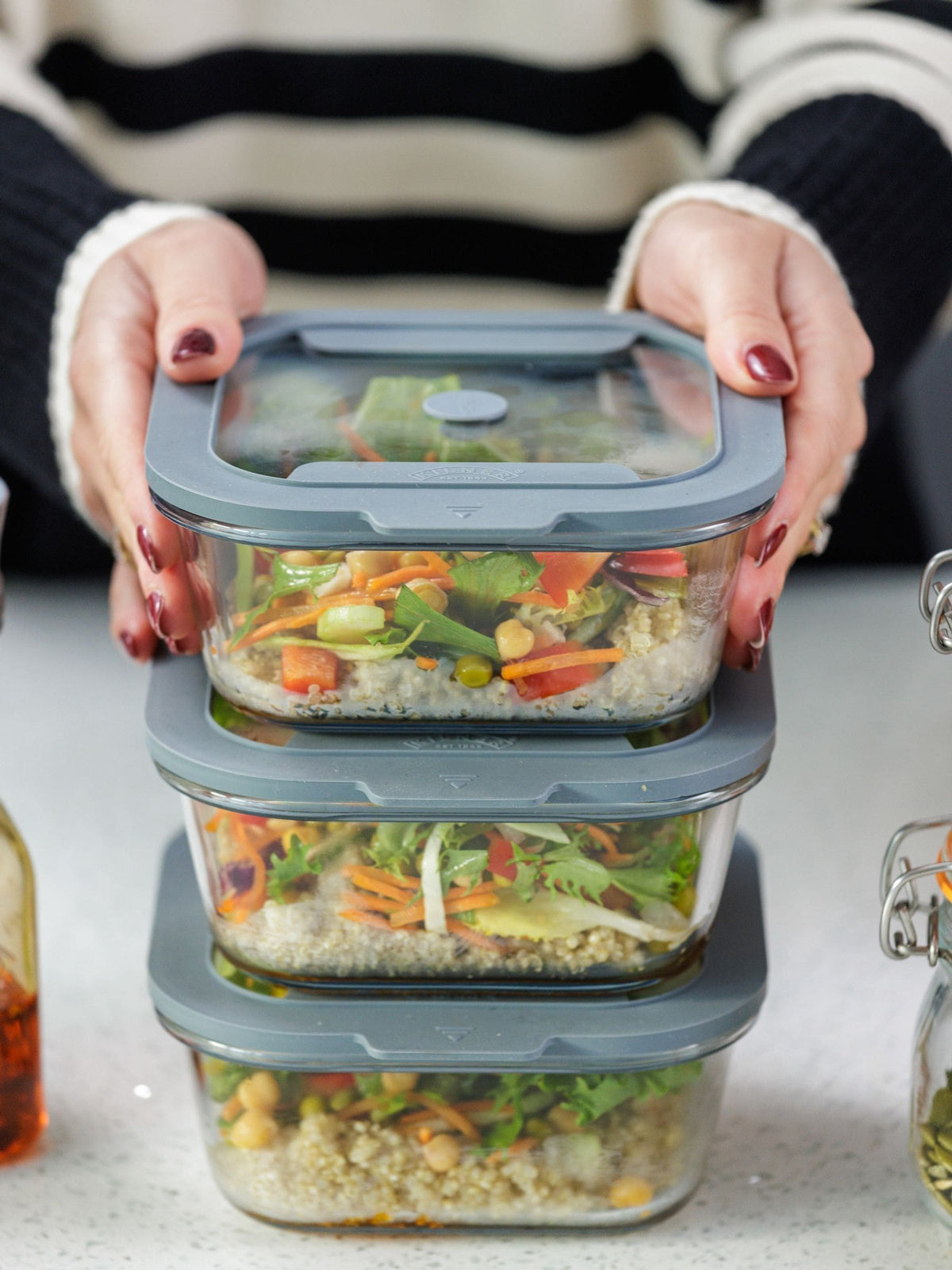 Kilner Set of 4 Clear Fresh Storage 0.8L