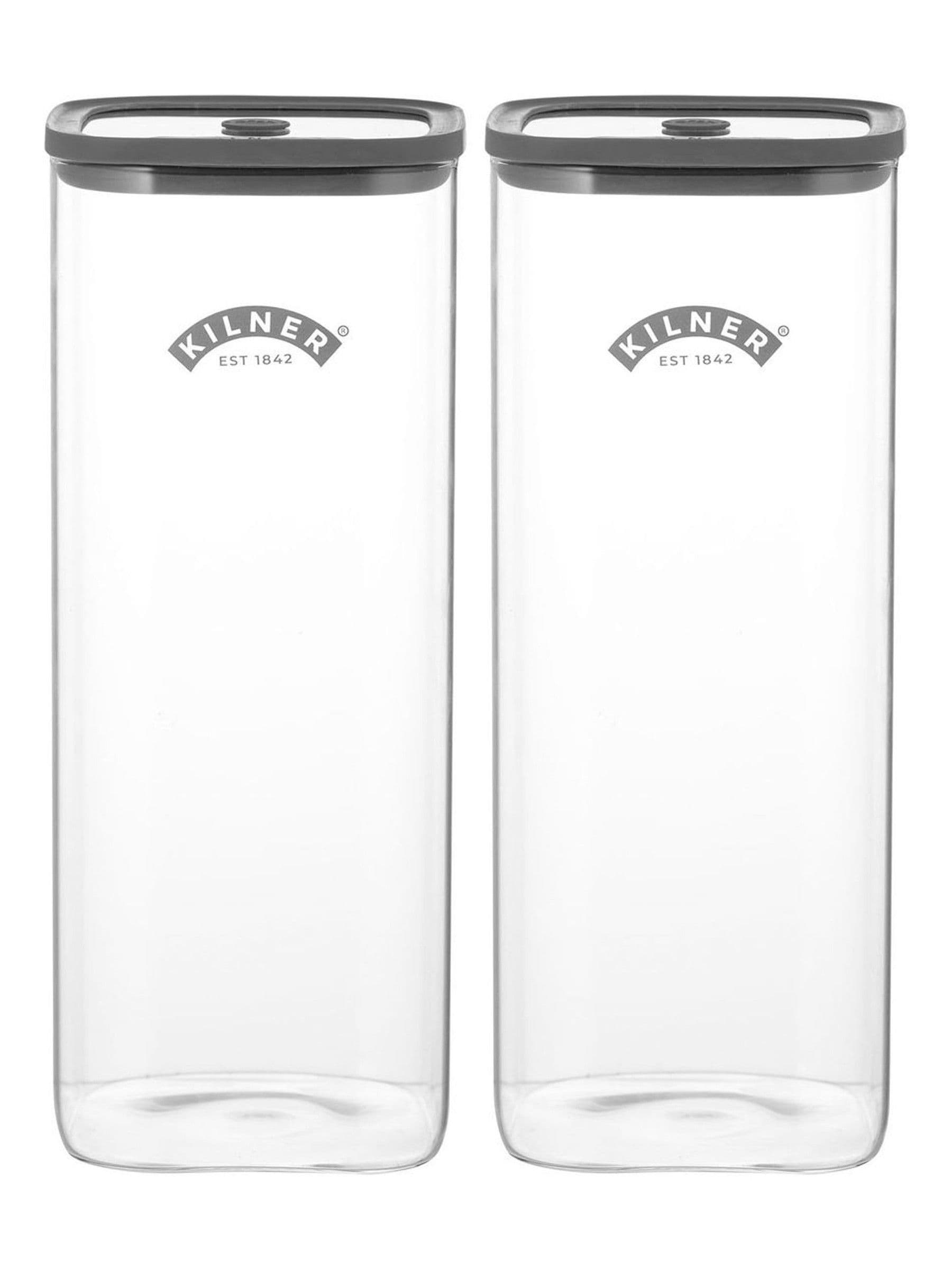 Kilner Clear Fresh Storage Jar 3.5 litre set of 2, UK version