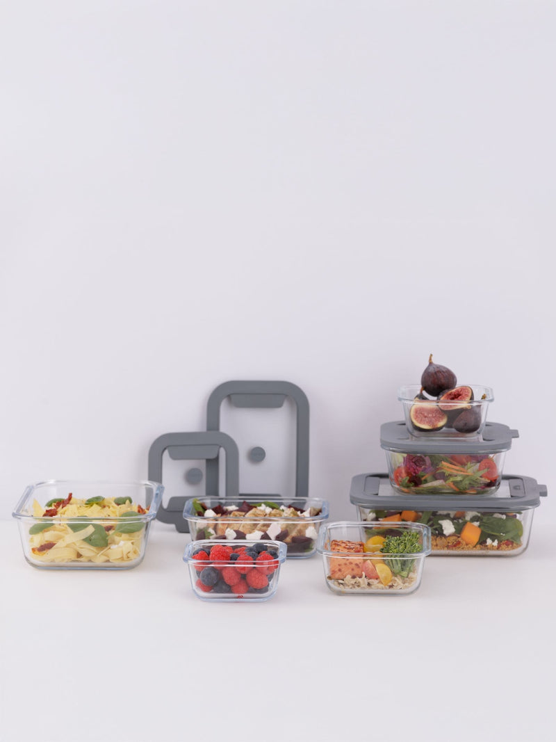 Kilner clear glass food storage containers 1.5l set of 2, UK version