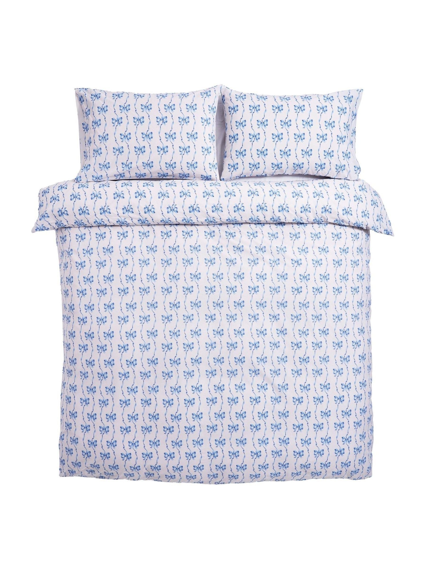 Cath Kidston Blue Ribbon and Bows duvet cover set - British product