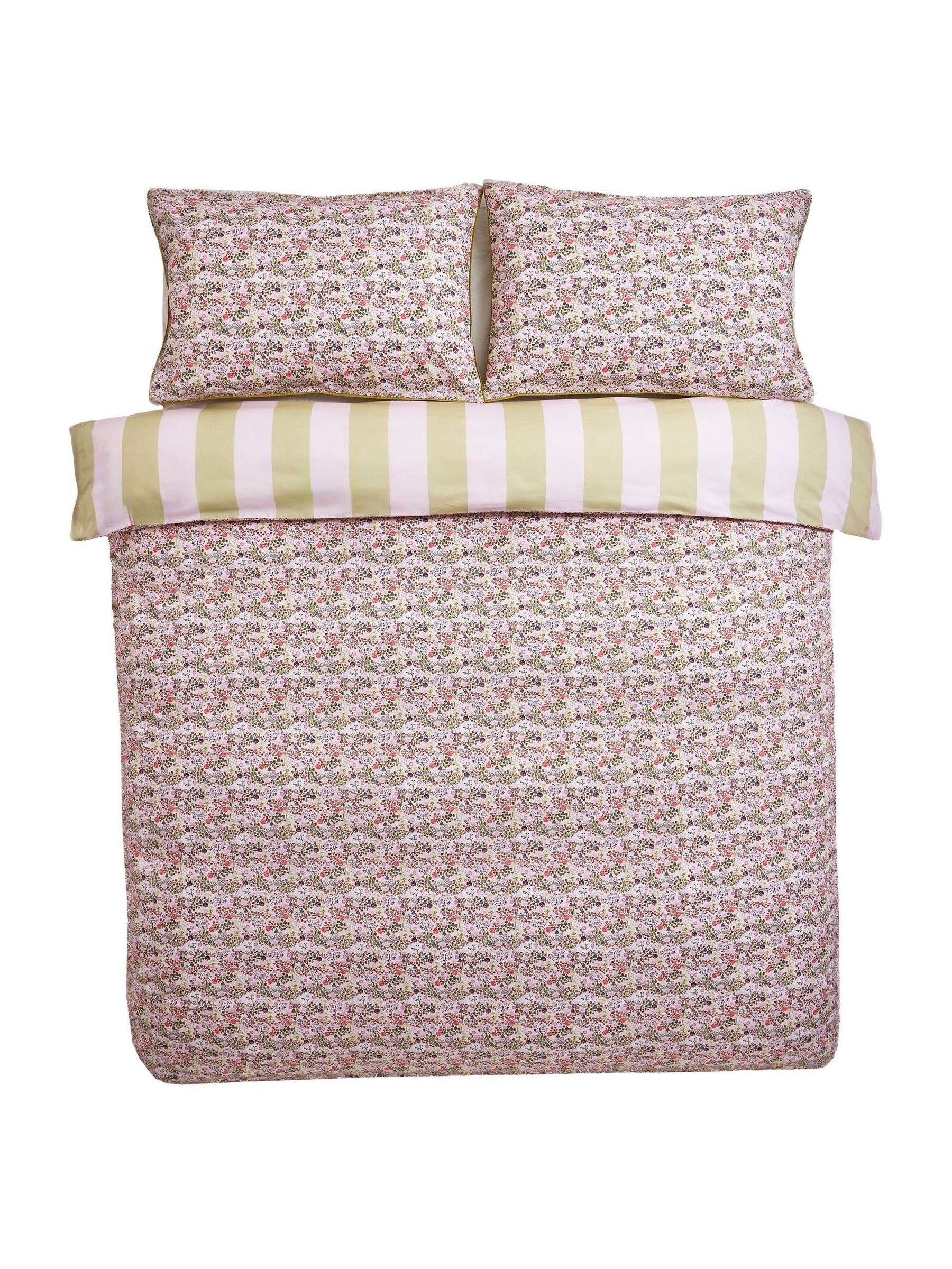 Cath Kidston Pink Tiny Town duvet cover and pillowcase set - British product