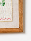 Oliver Bonas Natural Stay Weird Petit Point Framed Wall Art