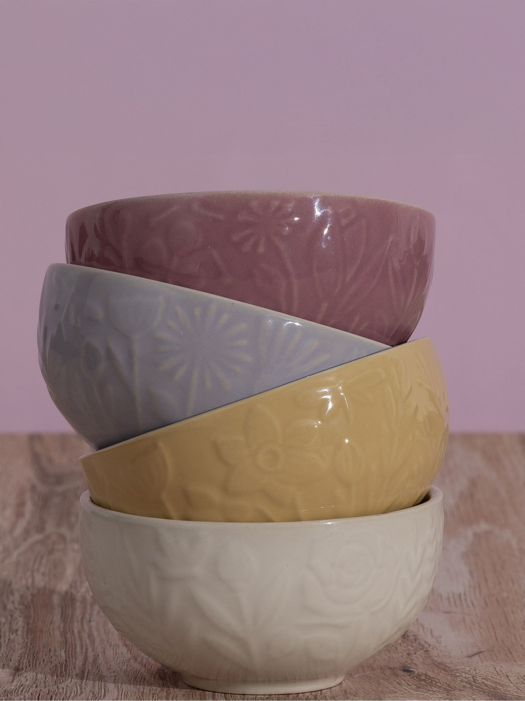Mason Cash Purple In The Meadow 26cm mixing bowl set, imported from the UK