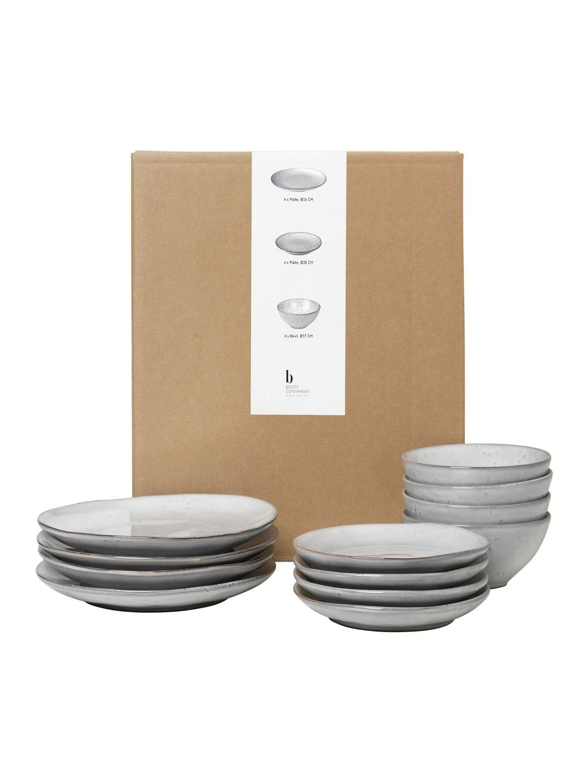 Broste Copenhagen Sand Nordic ceramic bowls set of 4 - British product