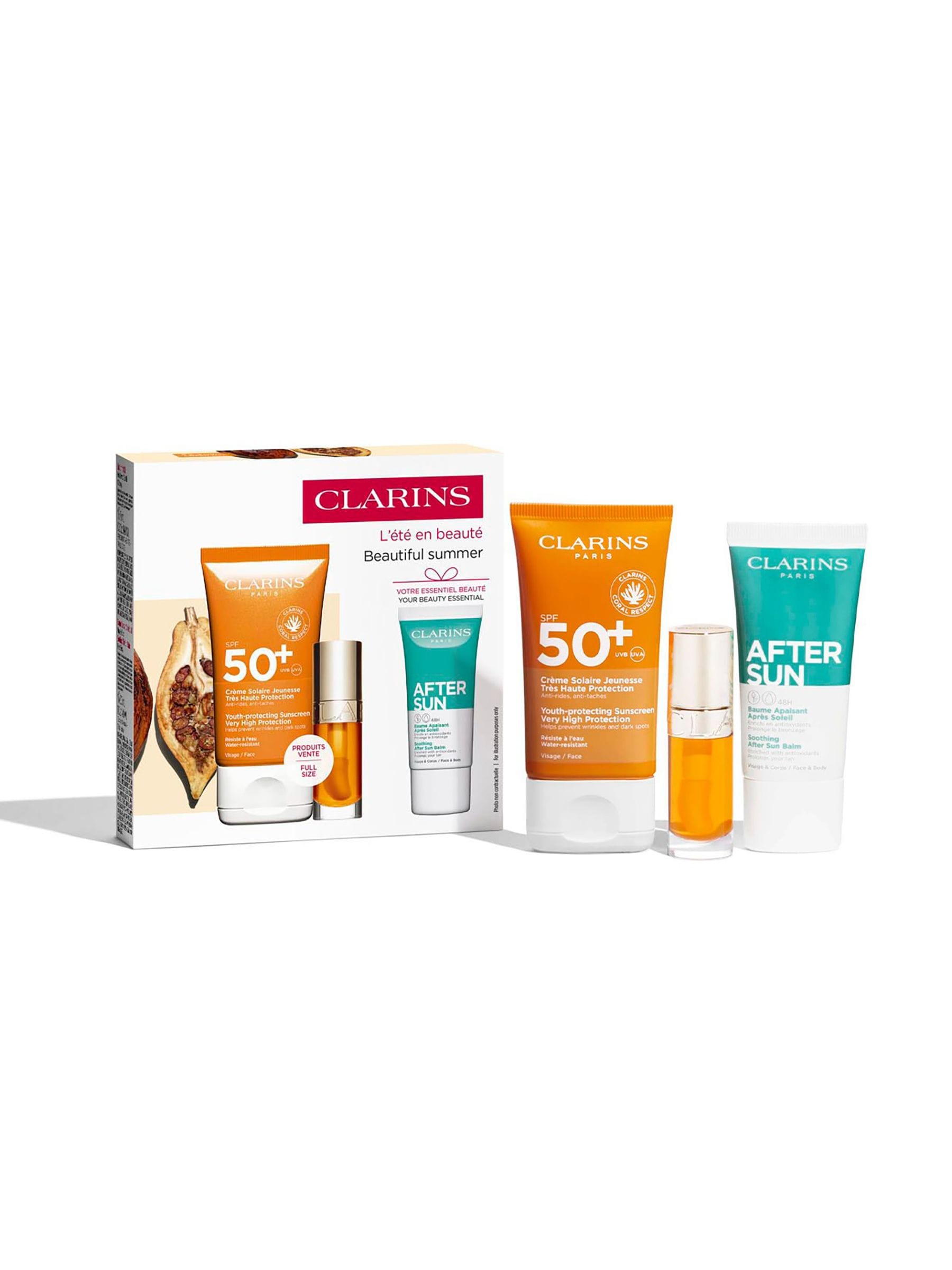 Clarins Prepare for Summer Gift Set sun care and lip oil - British product
