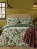 Green Mystic Berry reversible duvet cover and pillowcase set - British product