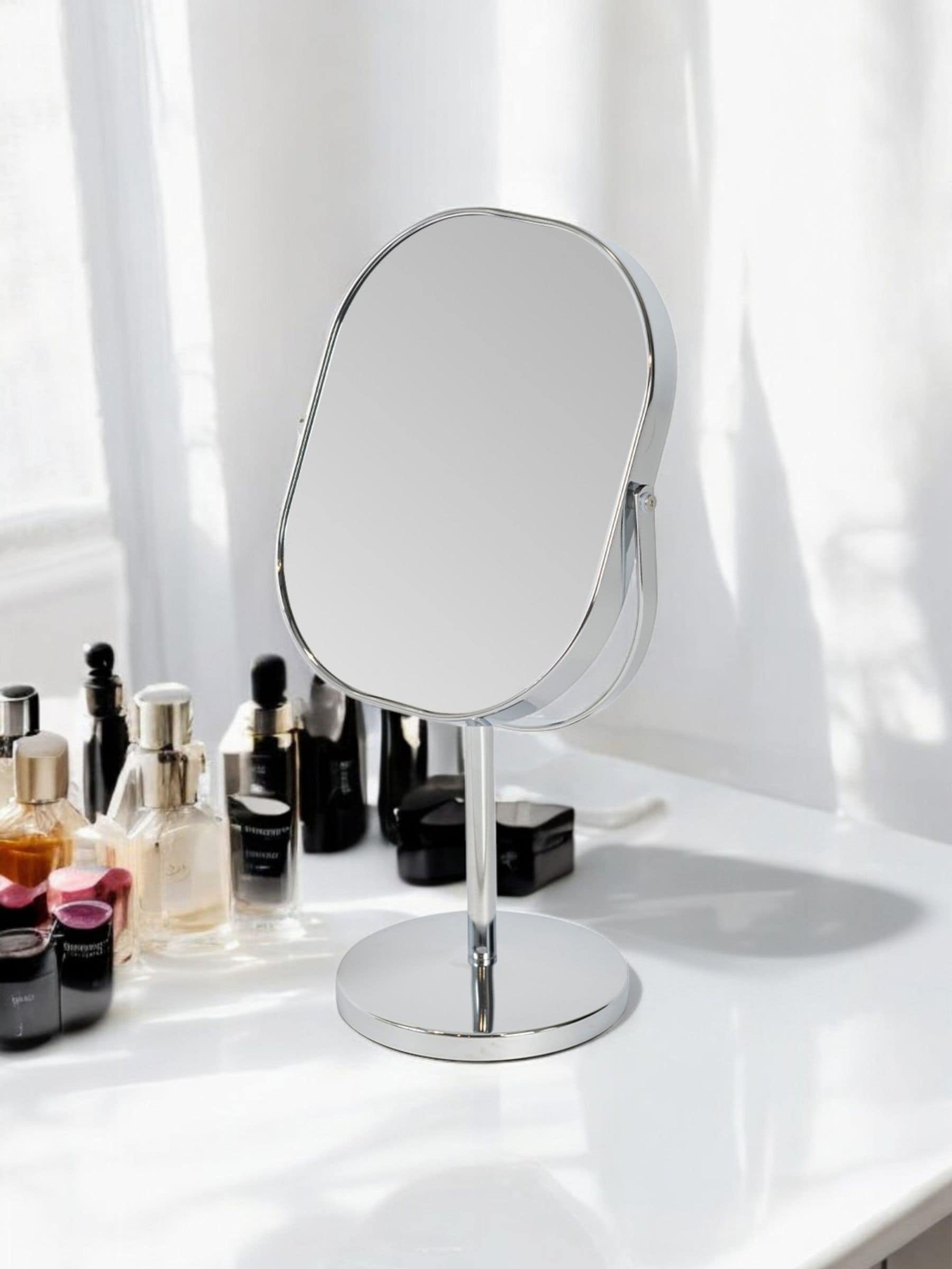 Nikon Showerdrape Chrome 3x Magnifying Oval Vanity Mirror (British brand)