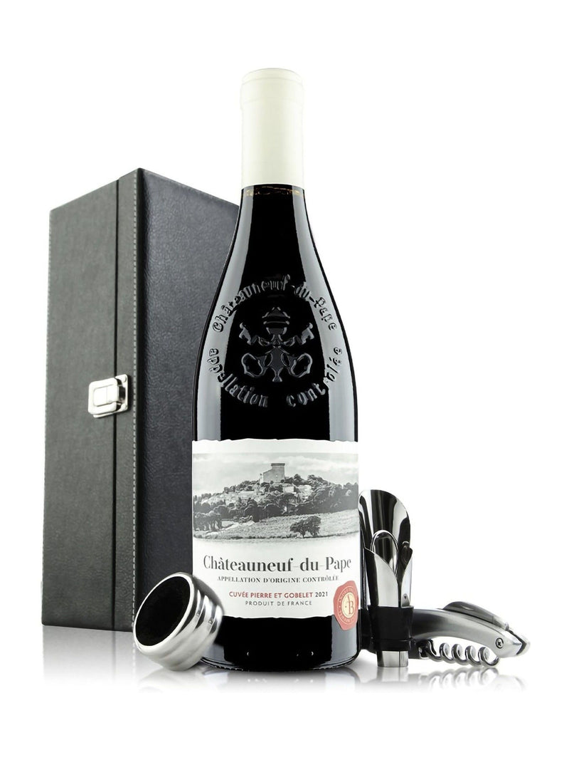 Virgin Wines Chateauneufdu Pape and Accessories in Presentation Case