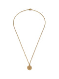 DCK Mens Gold Tone Stainless Steel Coin Necklace