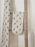 Sophie Allport Natural Linen Cotton Blend Olive Double Oven Glove