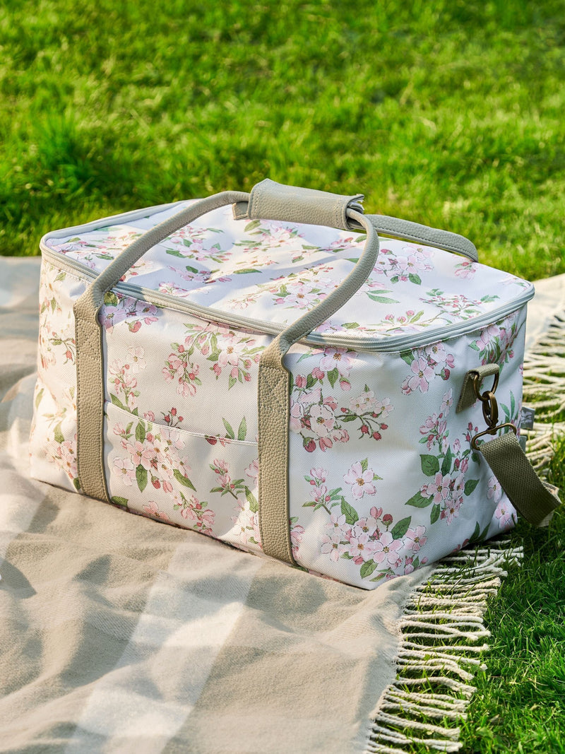 Sophie Allport off white blossom floral insulated picnic bag (British brand)