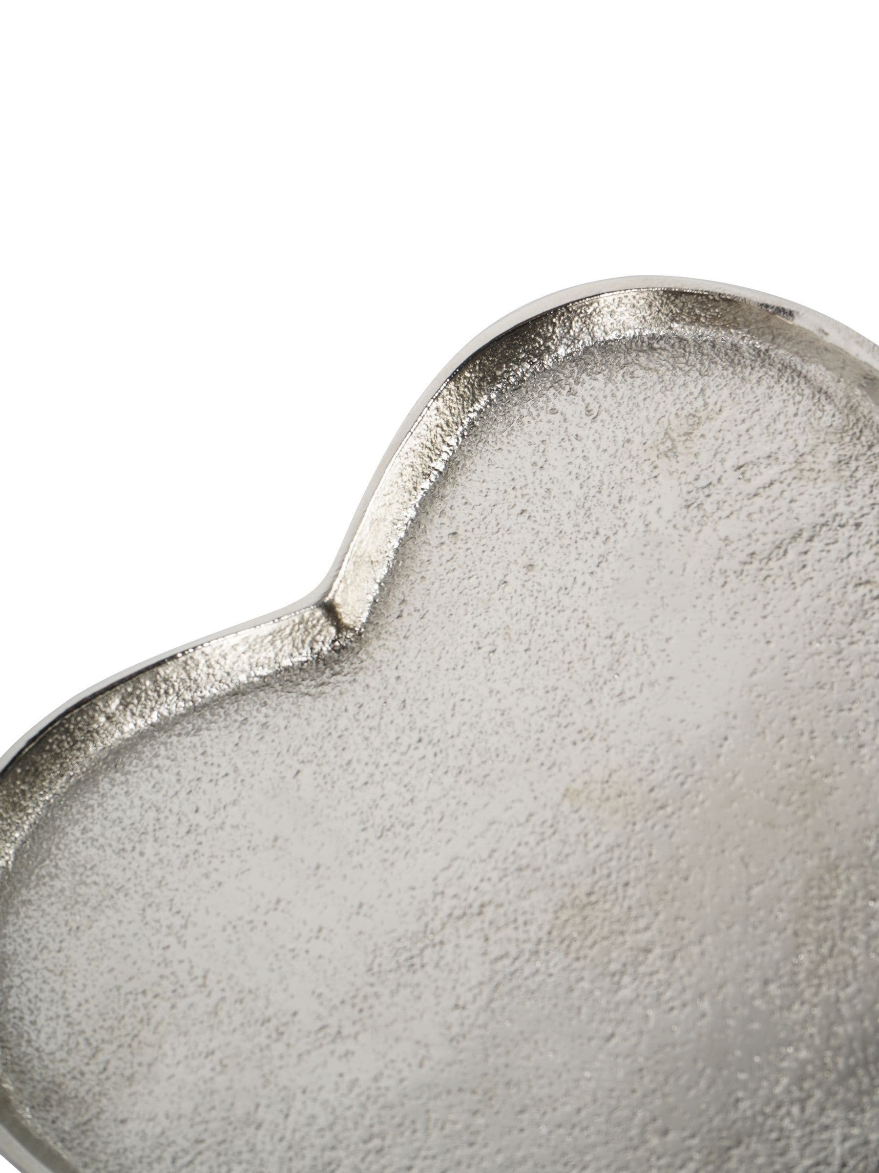 Libra Interiors silver Esme heart decorative plates set of 2, UK version