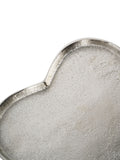Libra Interiors silver Esme heart decorative plates set of 2, UK version