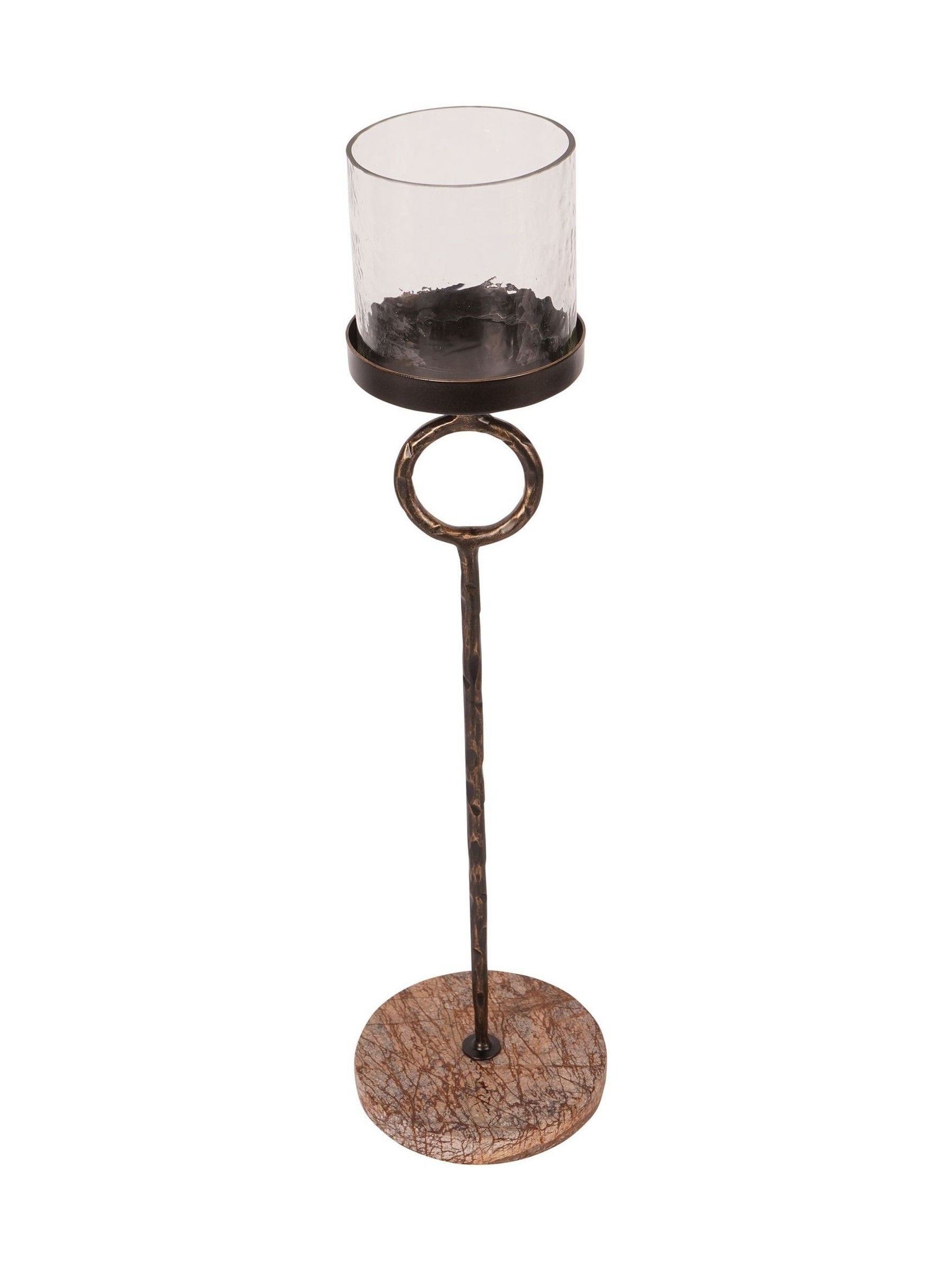 Libra Interiors Rutland brown large hurricane candle holder, UK version