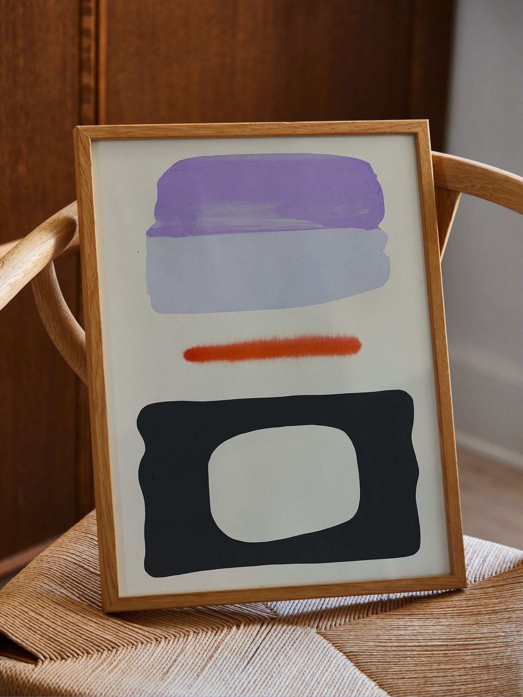 Paper Collective Three Shapes art print in black and white, imported from the UK