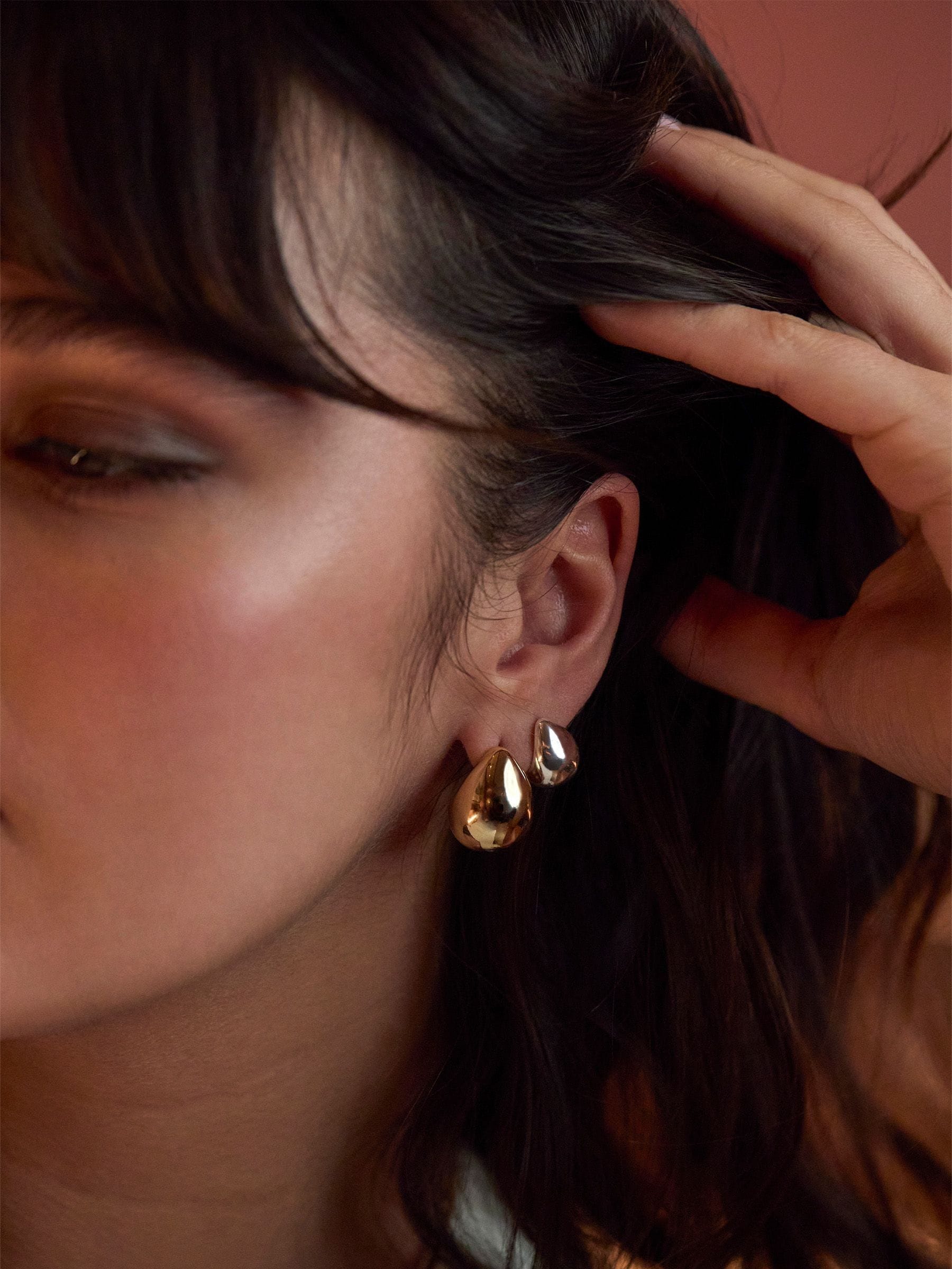 Estella Bartlett Silver Tone Mini Teardrop Earrings - British product