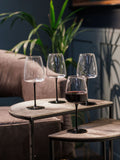 Mikasa Black Palermo red wine glasses 4-piece set, imported from the UK