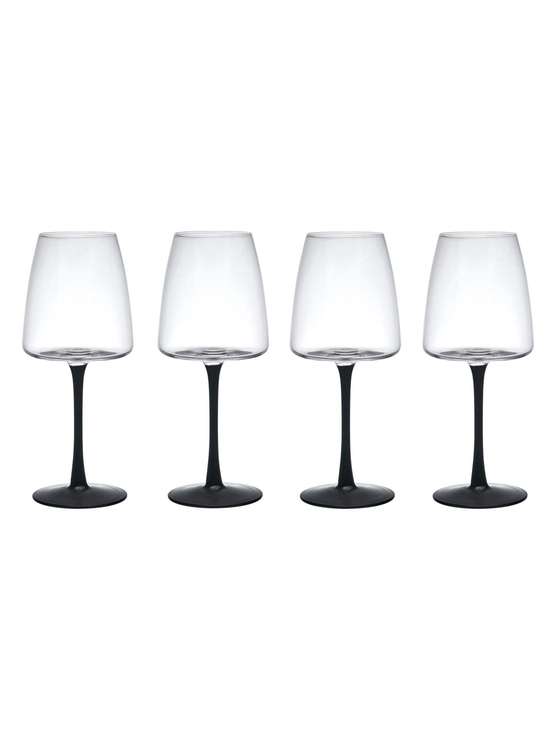 Mikasa Palermo black crystal wine glasses set of four, imported from the UK