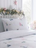 Fusion White Frosty Skier Christmas Duvet Cover Set - British product