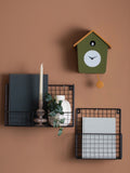 Karlsson Army Green Ochre Yellow Cuckoo Wall Clock