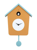 Karlsson ochre yellow misty blue cuckoo wall clock, UK version
