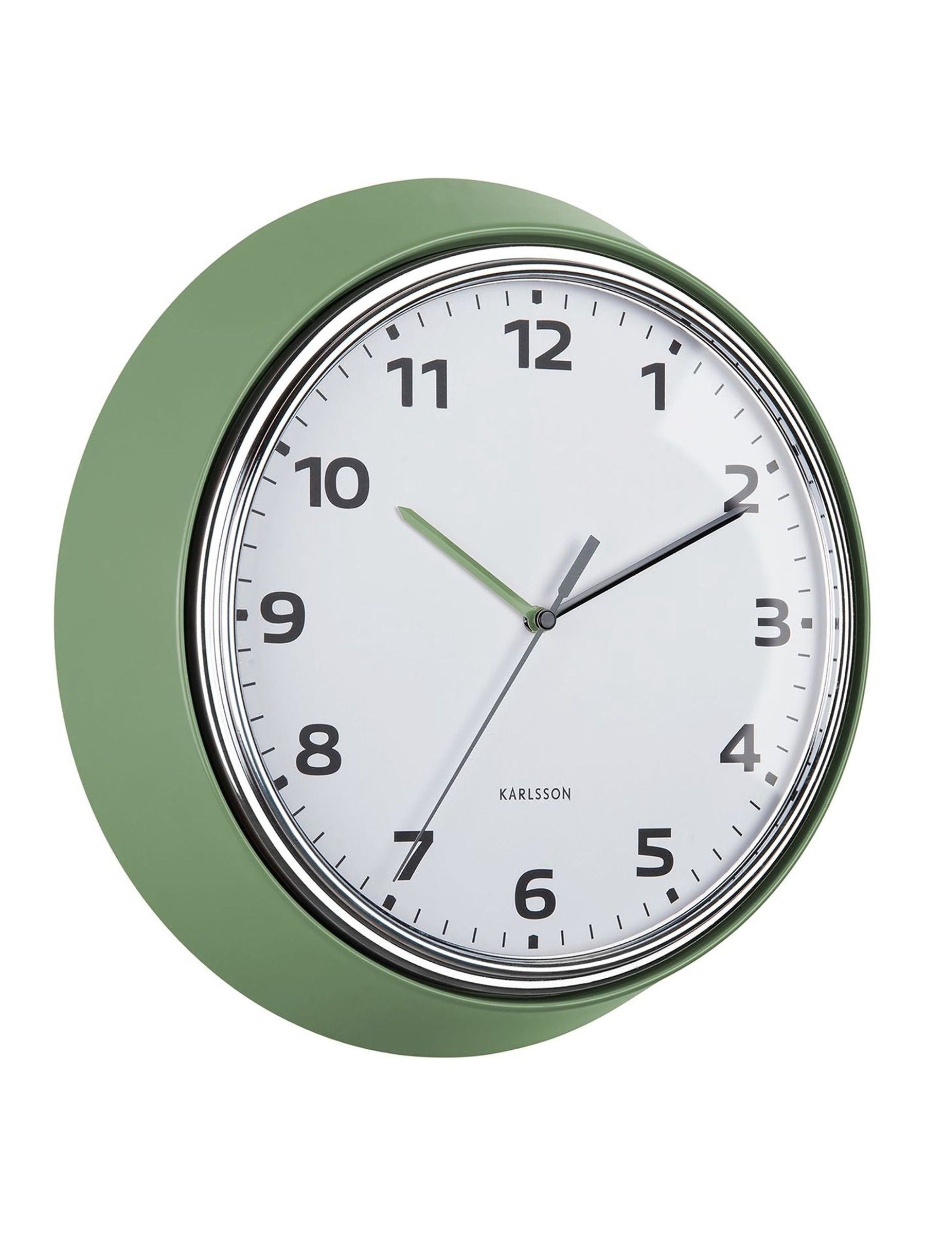 Karlsson Jungle Green Modern Retro Wall Clock 34cm - British product