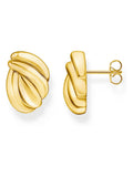 Thomas Sabo gold tone shapes looped stud earrings (British brand)