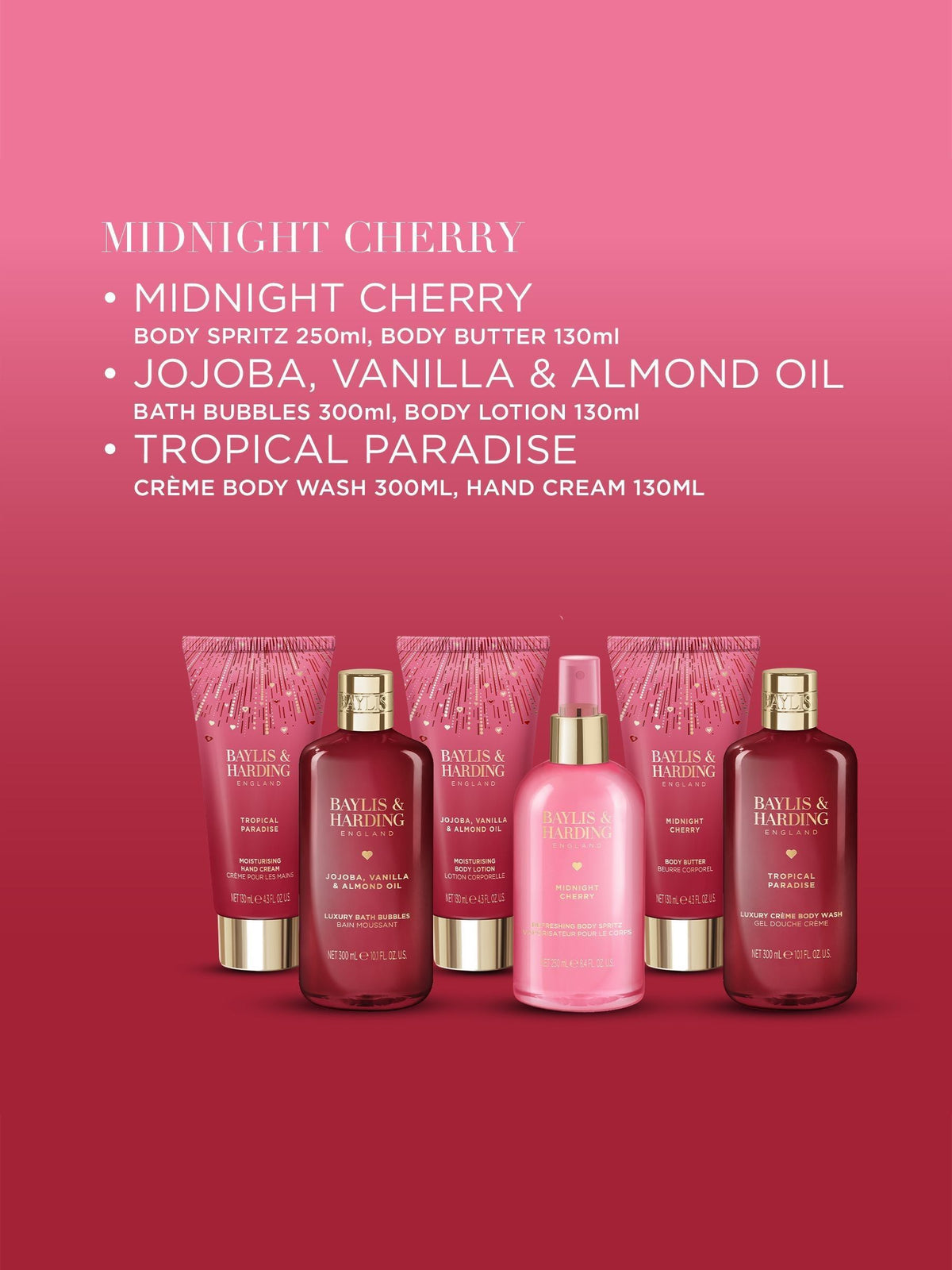 Baylis & Harding Midnight Cherry Body Pamper Gift Set