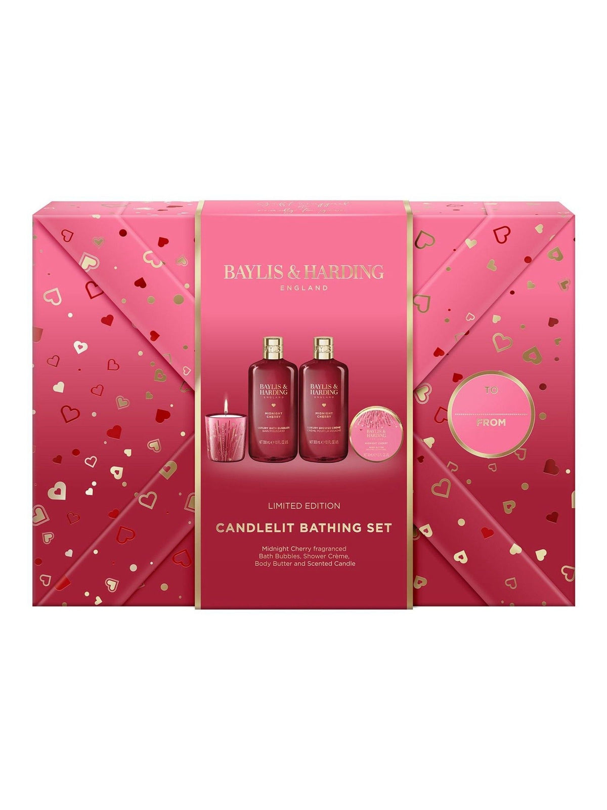 Baylis & Harding Midnight Cherry bath gift set - British product