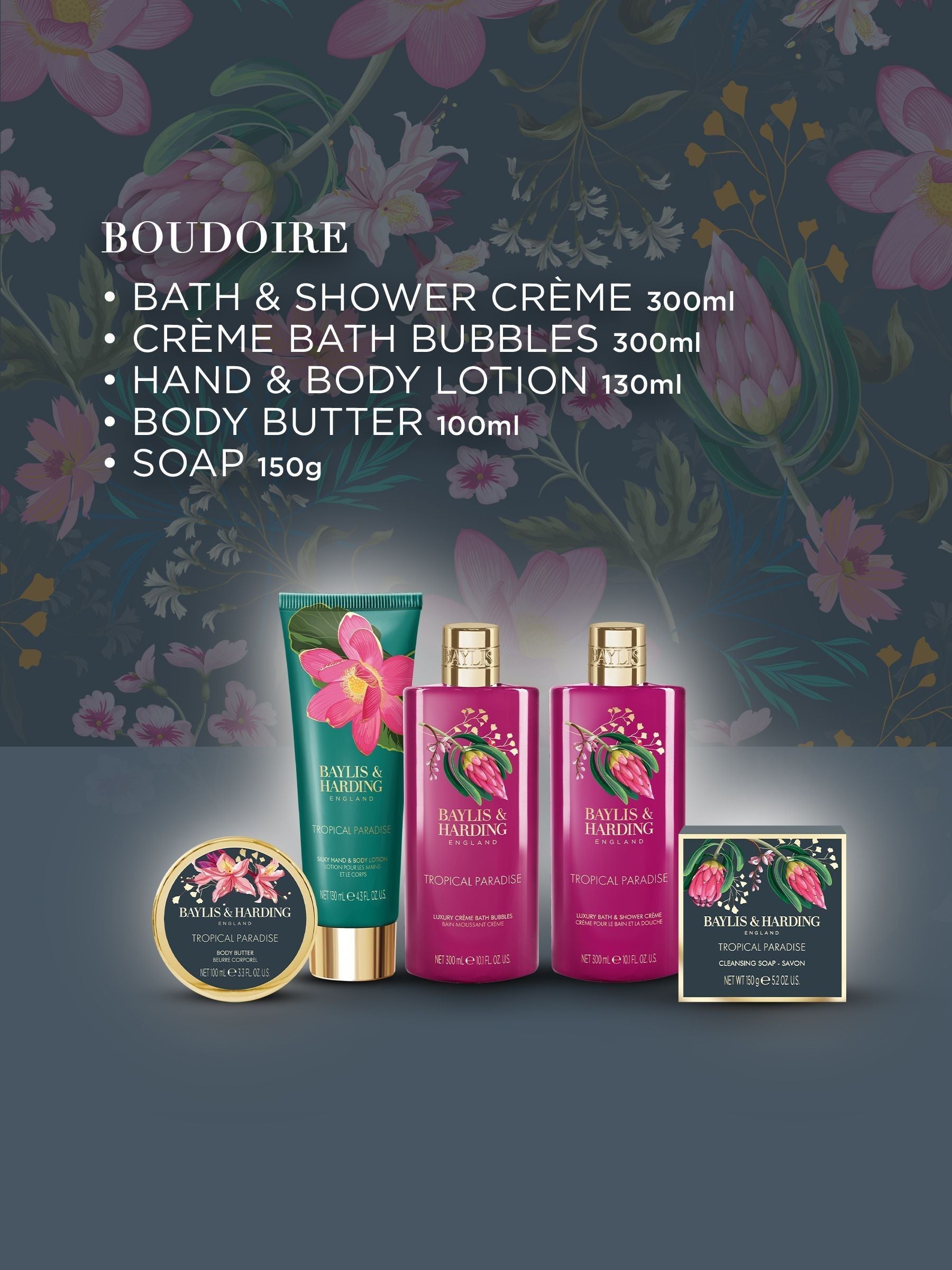 Baylis & Harding Boudoire Luxury Pamper Tin Gift Set - British product