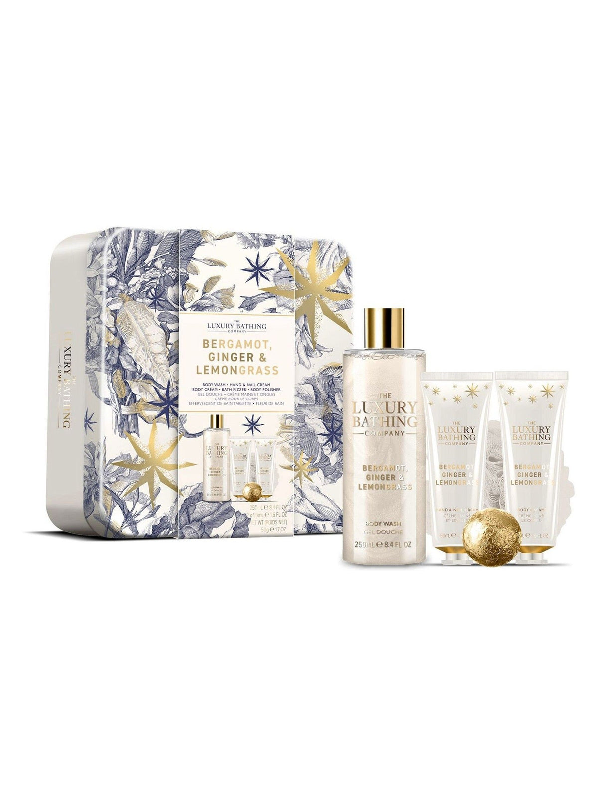 The Luxury Bathing Company Bergamot Ginger and Lemongrass Luxury Bathing Gift Set
