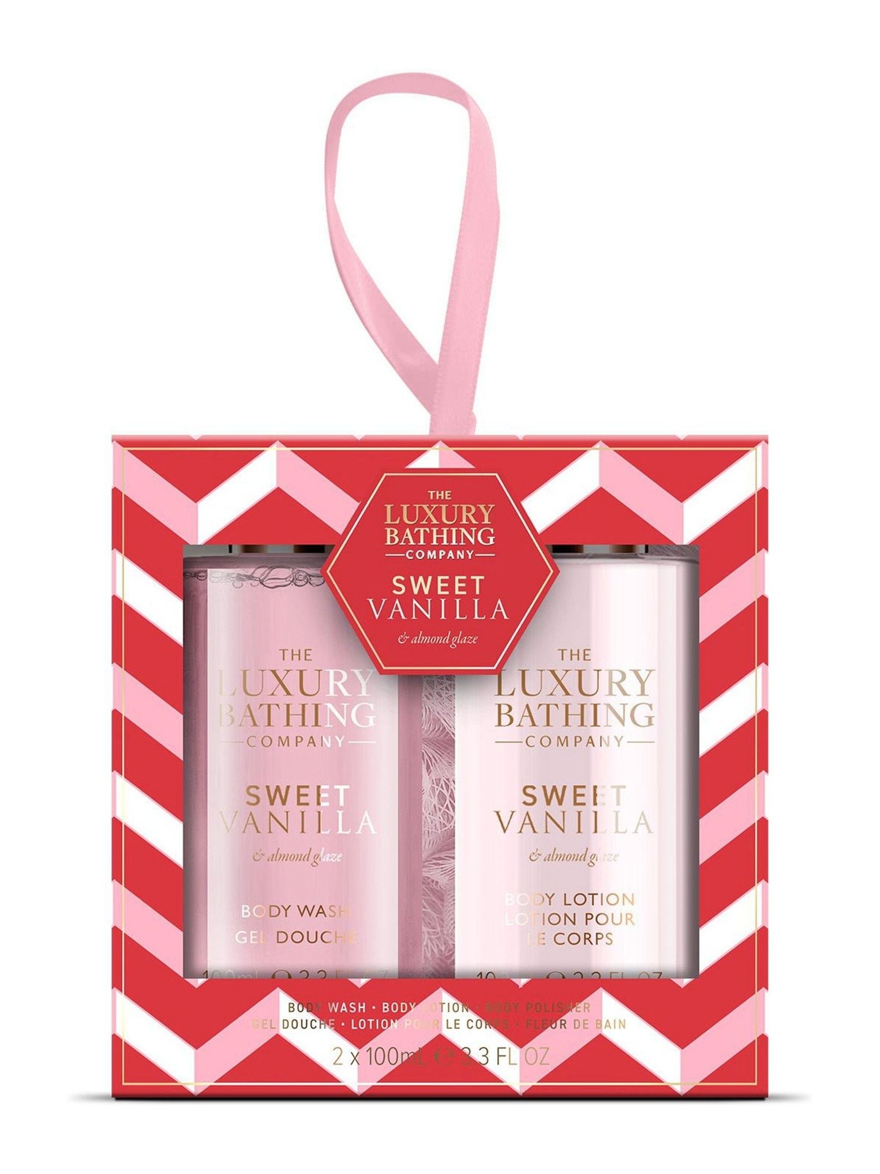 The Luxury Bathing Company Sweet Vanilla and Almond Glamorous Glow Gift Set