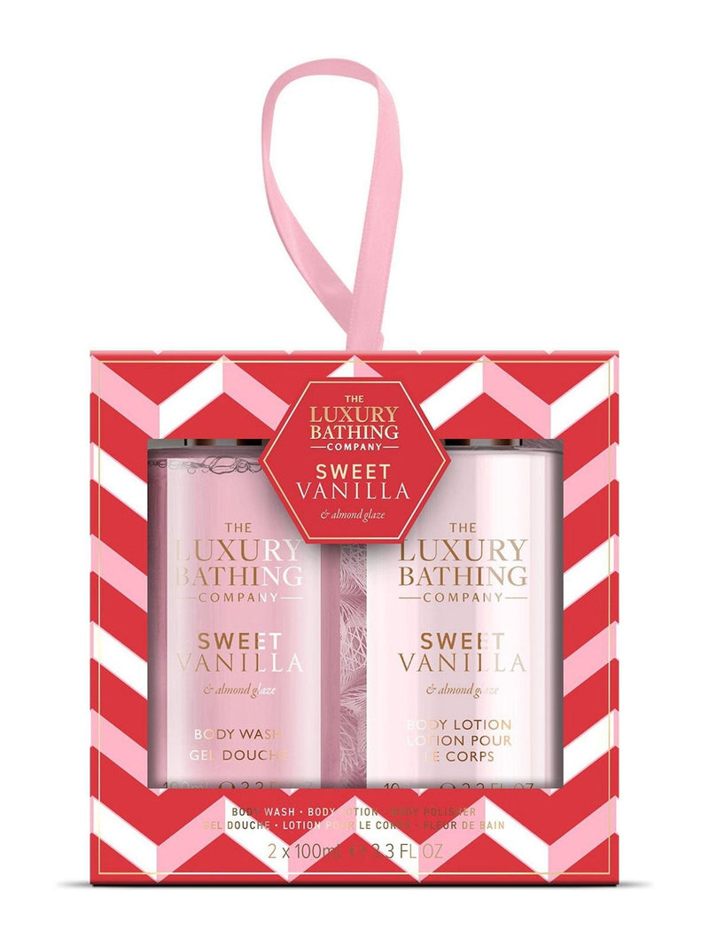 The Luxury Bathing Company Sweet Vanilla and Almond Glamorous Glow Gift Set