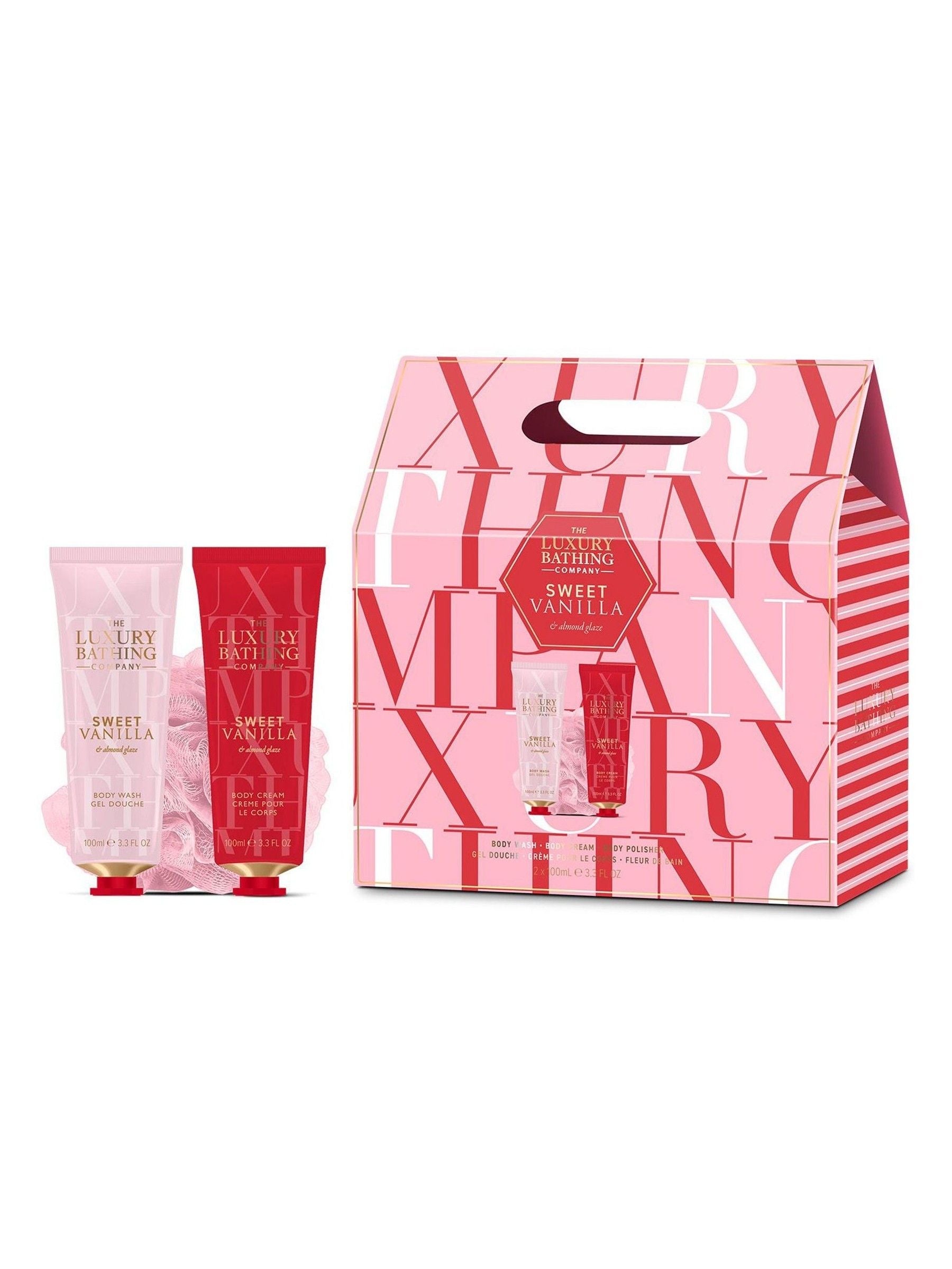The Luxury Bathing Company Sweet Vanilla and Almond Perfect Night In Gift Set