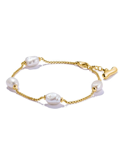Thomas Sabo White Natural Beauty Fine Pearl Bracelet Adjustable Length