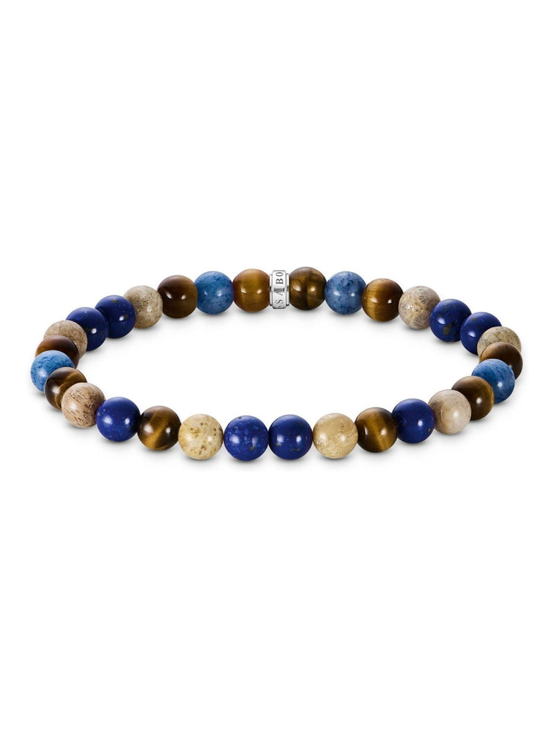 Thomas Sabo blue earth and beads stretch bracelet (British brand)