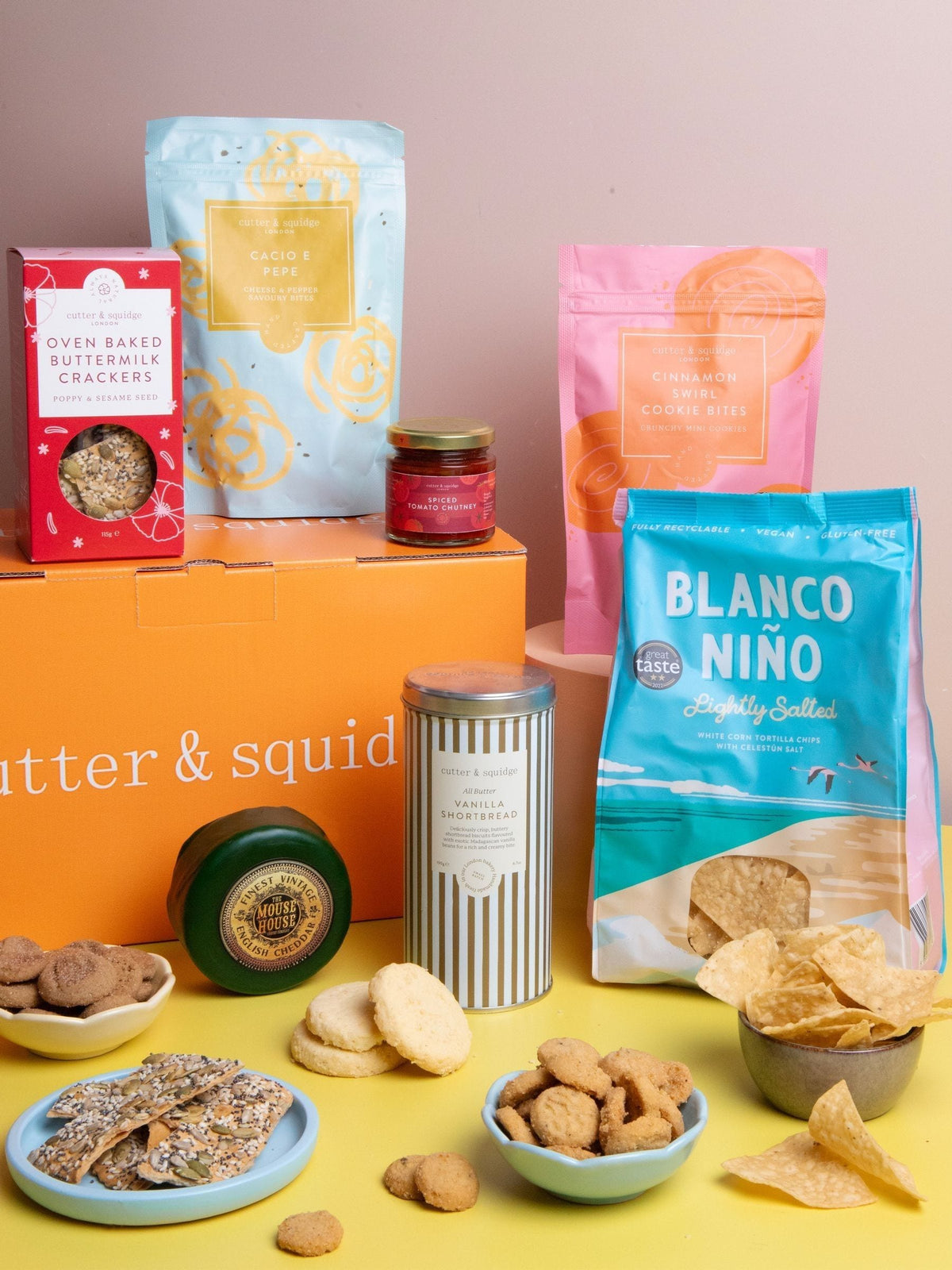 Cutter & Squidge Snacky Bits Hamper - British product