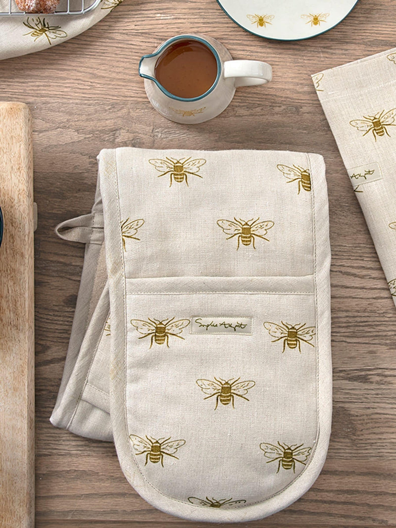 Sophie Allport Bee print oven glove 84x18cm British brand