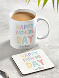 Loveabode personalised mug and coaster set for Father's Day, imported from the UK