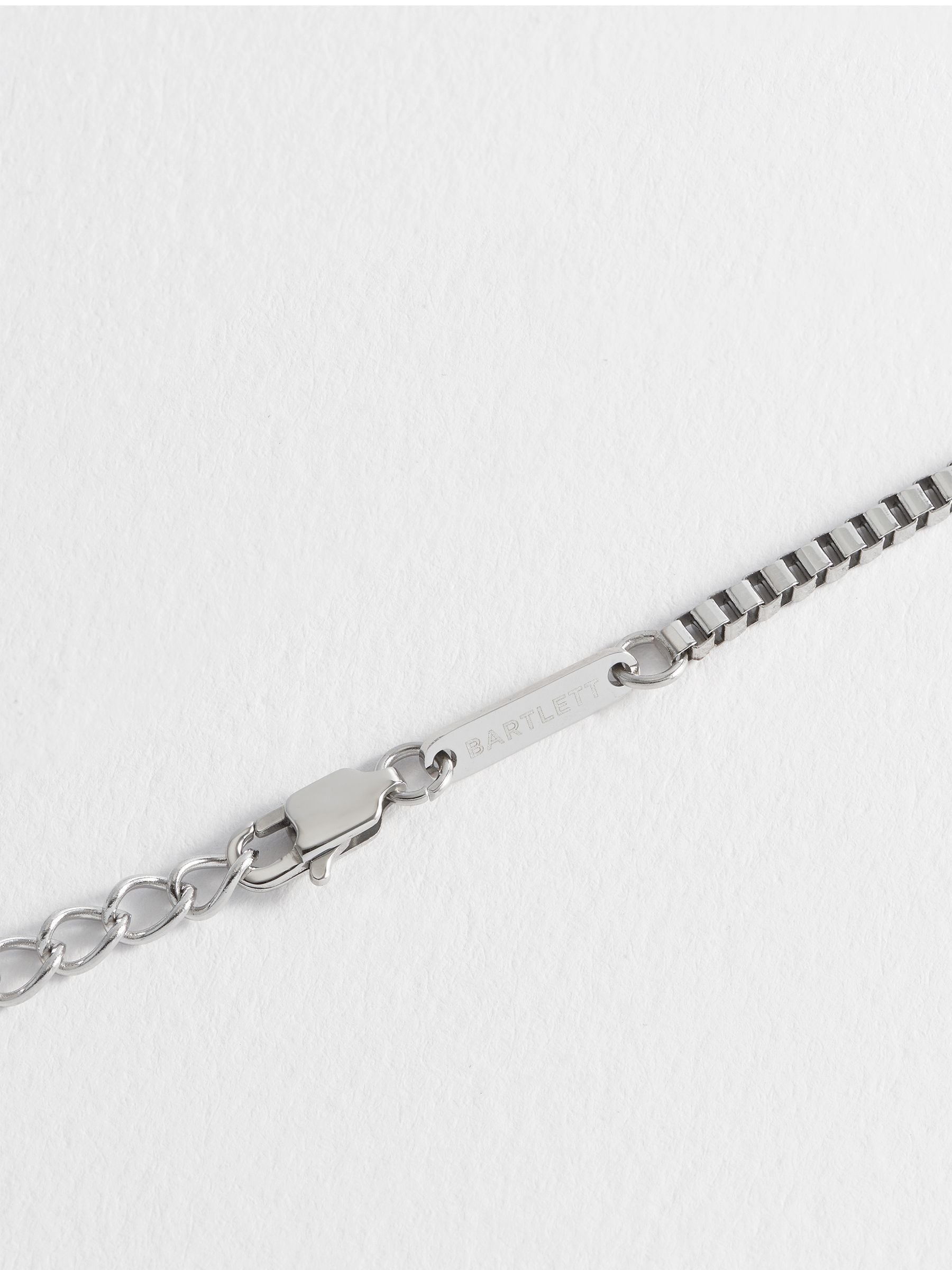 Bartlett London silver tone box chain bracelet - British product
