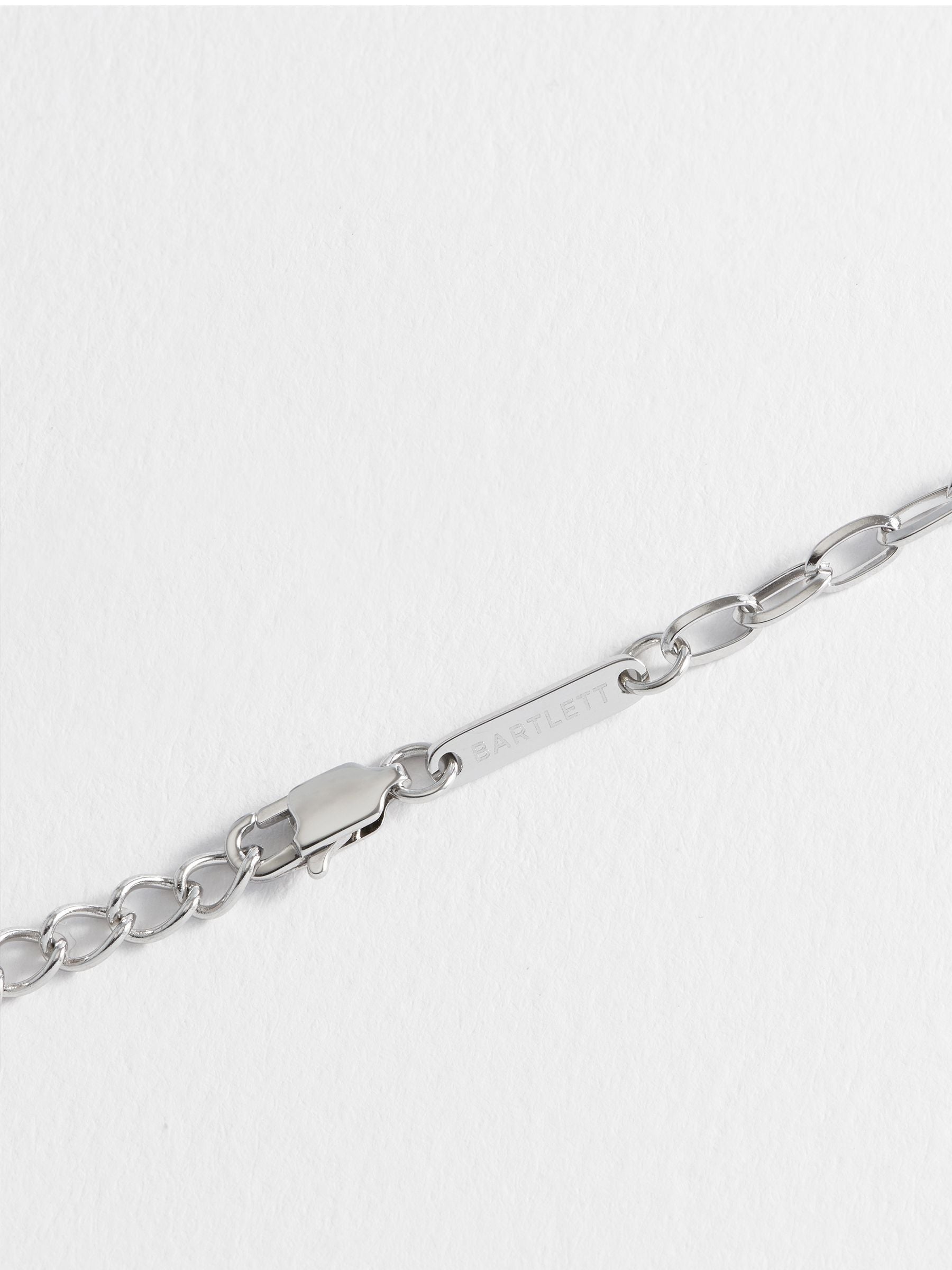 Bartlett London paperclip chain bracelet silver tone - British product