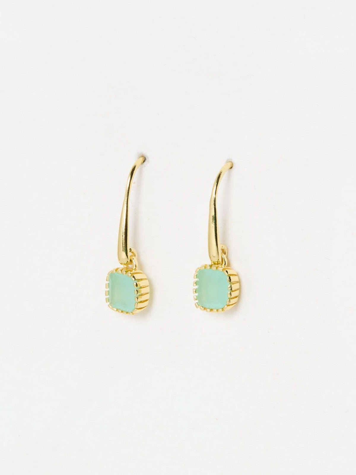 Oliver Bonas blue briar aquamarine drop earrings, imported from the UK